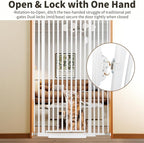 59“ Extra Tall Cat Gate for Doorway: 33.4-37.4” Wide Pet Gate, Auto Close/One - Image 2