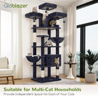 Globlazer Cat Trees and Towers for Multiple Adult Cats, 82-inch XXL Tall Cat - Image 8