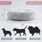 Calming Dog Bed & Cat Bed, Anti-Anxiety Donut Dog Cuddler Bed, Warming Cozy - Image 5