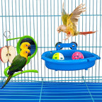 Bird Bath for Cage with 3 Balls Bird Tub Bowl Basin Hanging Birdbath Toy Pet - Image 4