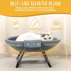 KITTY KINGDOM Elevated Cat Hammock Bed, Foldable No-Assembly Cat Bed - Image 2