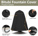 Bitubi Fountain Cover（36"x42"） 600D Oxford Cloth Garden Fountain Statue - Image 4