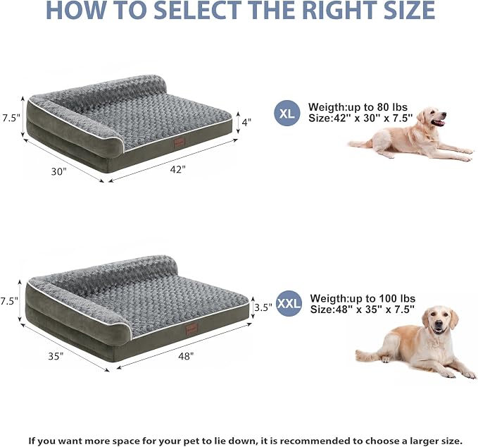 BFPETHOME Orthopedic Dog Beds for Large Dogs-Waterproof Sofa Dog Bed - Image 4