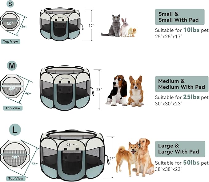 Large Dog Cat Playpen, Puppy Pet Playpen Indoor - Image 9