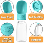 Mr. Pen- Dog Water Bottle, 19 oz, Aqua Blue, Portable Dog Water Bottle Dispenser - Image 5