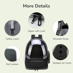 Cat Backpack Carrier for Large Cats, Expandable Cat Bubble Backpack, Dog - Image 6