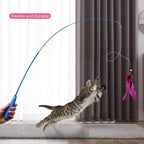 12PCS Interactive Kitten Toys, Retractable Indoor Cat Wand Toys - Image 3