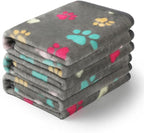 Luciphia 1 Pack 3 Blankets Fluffy Premium Fleece Pet Blanket Flannel Paw Bone by luciphia