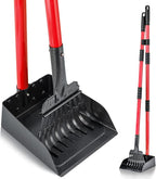 MXF Pooper Scooper, Dog Pooper Scooper Long Handle Stainless Metal Tray and by MXF