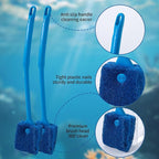 SLSON Aquarium Algae Scraper Double Sided Sponge Brush Cleaner Long Handle Fish - Image 4