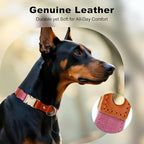 Plutus Pet Genuine Leather & Hemp Dog Collar – Adjustable Heavy Duty Pet Collar - Image 3