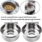 Parrot Feeding Bowls, Bird Cage Cups Holder - Image 3