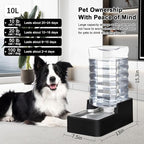 RIZZARI Stainless Steel Pet Water Feeder: 10L Gravity Leak-Proof Auto Refill - Image 2