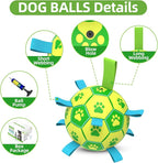 QDAN Dog Toys Soccer Ball, Dog Tug Toy, Water Toy, Durable Balls - Image 7