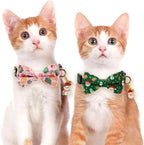 2 Pack Cotton Cat Collar with Bow Tie and Bell - Image 6
