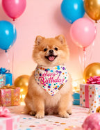 Luxury Double-Layer Dog Birthday Bandana – Handmade, Silk-Soft Polyester - Image 2