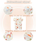 Unisex Summer Trendy 2-Pack Rompers Short Sleeve Zipped Bodysuit Infant Cotton - Image 5