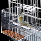 No Mess Bird Feeder for Cage, Automatic Acrylic No Mess Bird Feeder Cage for by Xxmbbjy