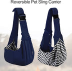 PETLOFT Reversible Dog Cat Sling Carrier, Small Dog Carrier, Adjustable Dog - Image 5