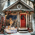 German Shepherd Welcome Garden Flag 12x18 Inch Double Sided Winter Christmas - Image 4
