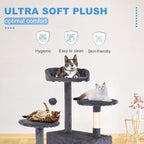 FDW | 54" Cat Tree Tower | Ashy | Multi-Level Indoor Activity Center - Image 5