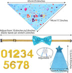 hoyuwak Dog Birthday Party Supplies Girl Boy Dog Birthday Bandana Bow Hat - Image 2