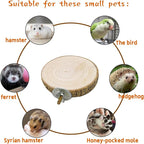Hamiledyi 3PCS Perch Platform for Bird Cage Natural Round Wooden Stand Platform - Image 7