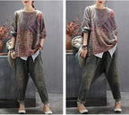 YESNO Women Christmas Sweater Graphic Printed Oversized Pullover Sweaters - Image 4