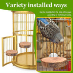 4PCS Natural Wood Round Bird Perch Platform - Image 6