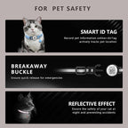 Reflective Kitten Collars with Bell, Cat Collar Breakaway with QR Code Name Tag - Image 7