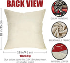 Fahrendom Merry Christmas Decorative Throw Pillow Covers 18 x 18 Set of 4 - Image 3