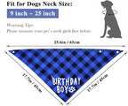 Plaid Dog Bandana with Button, Dual Layer Soft Cotton Triangle Dog Scarf - Image 4