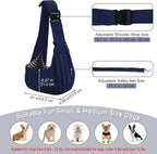 PETLOFT Reversible Dog Cat Sling Carrier, Small Dog Carrier, Adjustable Dog - Image 2