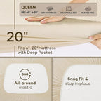 OhGeni 100% Waterproof Mattress Protector, Queen-Beige Size Mattress Pad - Image 7
