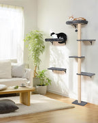 FUKUMARU Cat Wall Shelves, Stable Wall Mounted Cats Furniture Set, Kitten - Image 8