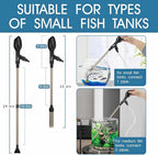 hygger Small Gravel Vacuum for Aquarium, Manual 80GPH Aquarium Gravel Cleaner - Image 5