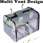 Bird Travel Carrier with Stand Perch, Breathable Bird Carrier Cage Parrot - Image 3