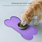 Dog Food Mat Anti-Slip Silicone Dog Bowl Mat Thicker Pet Placemat Waterproof - Image 3