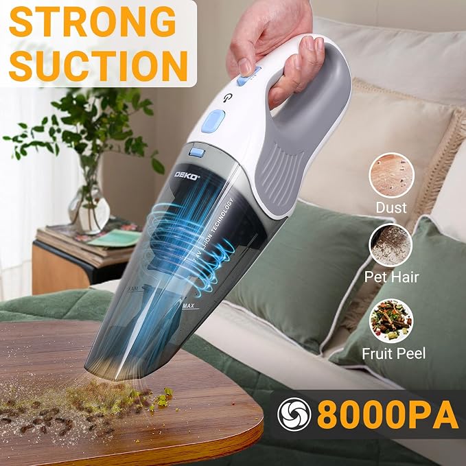DEKOPRO Cordless Handheld Portable Vacuum Cleaner, Small Rechargeable - Image 5