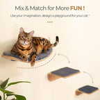 Cat Wall Shelves for Cat Wall Steps, Wooden Floating Modern Mounted Space - Image 2
