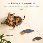 Cat Wall Shelves for Cat Wall Steps, Wooden Floating Modern Mounted Space - Image 2