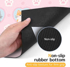 Cat Feedings Mats 20x12 inch Pink Kitten Print Pet Bowl Placemat Non Slip Mat - Image 7