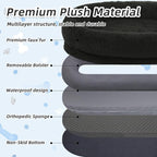 Human Dog Bed, Washable Faux Fur Pet Bed - Image 4