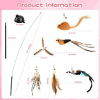Interactive Bird Simulation Cat Toy Set, Cat Wand Toys, Wand Self-Holding - Image 6