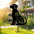 Bshine Dog Solar Light Outdoor Garden Decoration, Waterproof Metal Stake Black by Bshine