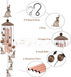 Dog Wind Chimes for Outside, 35‘’ Metal Dog WindChimes Gifts for Women/Men - Image 3