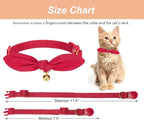 Bunny Ear Cat Collar with Bell and Bow Tie, Breakaway Cute Bowtie Kitten Collars - Image 8