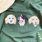 Custom Pet Embroidered Sweatshirt, Custom Dog Face Embroidered Sweatshirt - Image 2