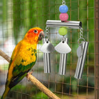 Wontee Bird Stainless Steel Bells String Parrot Hanging Chew Toy - Image 6