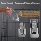 Kenond Hanging Automatic Food Water Dispenser, 35oz Rabbit Feeder Guinea Pig - Image 2